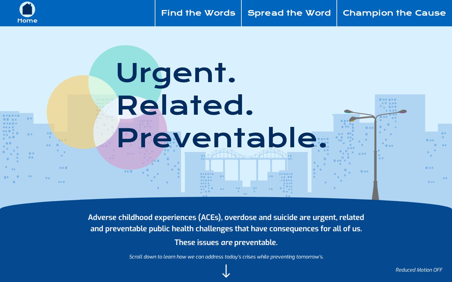 Urgent. Related. Preventable. homepage